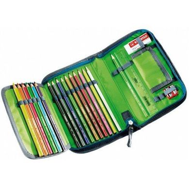Пенал Deuter Pencil Box колір 7309 blueline check з олівцями 3890315 7309 фото