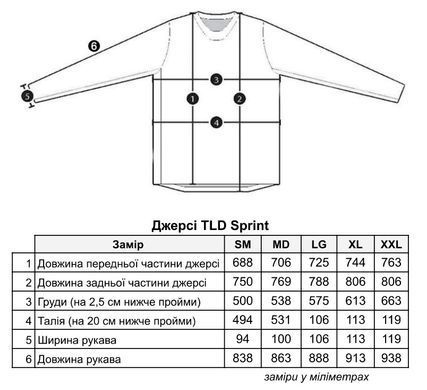 Джерсі TLD Sprint Ultra Jersey, [GRIME BLACK], Розмір XL 356893025