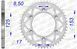 Зірка AFAM Aluminium Sprocket 520 - Honda [Silver], 51z 11212N-51