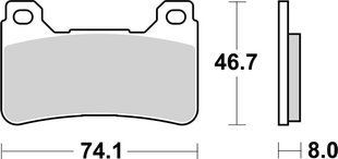 Тормозные колодки SBS Performance Front Brake Pads, Sinter 809HS