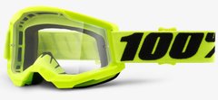 Детская мото маска 100% STRATA 2 Youth Goggle Fluo Yellow - Clear Lens- Clear Lens 50031-00003 фото