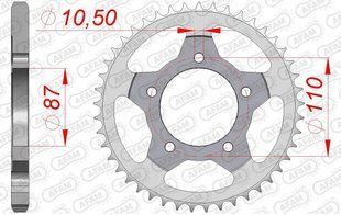 Зірка AFAM Steel Sprocket 525 [Silver], 48z 14404-48