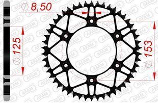 Зірка AFAM Steel-SLK Sprocket 520 - Honda [Black], 49z 10212SLK+49