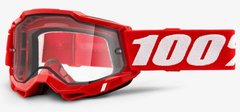 Мото маска 100% ACCURI 2 Enduro Goggle Red - Clear Dual Lens- Dual Lens 50221-501-03 фото