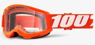 Детская мото маска 100% STRATA 2 Youth Goggle Orange - Clear Lens, Clear Lens 50031-00005