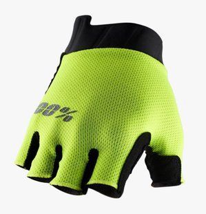 Вело рукавички Ride 100% EXCEEDA Gel Short Finger Glove [Fluo Yellow], M (9) 10021-004-11