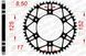 Зірка AFAM Steel-SLK Sprocket 520 - Beta [Black], 48z 38300SLK+48