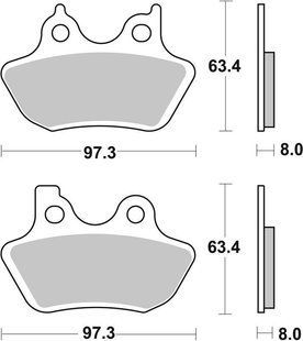 Гальмівні колодки SBS High Performance Front Brake Pads, Sinter 826H.HS