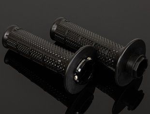 Гріпси Renthal MX R-Works Lock-On Tapered Grips - Half Waffle [Black], Ultra Tacky G239