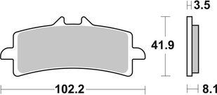 Тормозные колодки Renthal RC-1 Front Brake Pads, Sintered BP-518-HHP