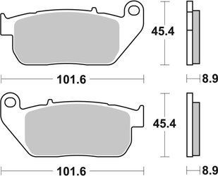 Гальмівні колодки SBS High Performance Front Brake Pads, Sinter 807H.HS