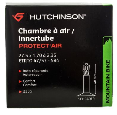 Камера с герметиком Hutchinson Protect Air 27.5х1.70-2.35 (47/57-584) Shrader 48 мм CV657521 фото