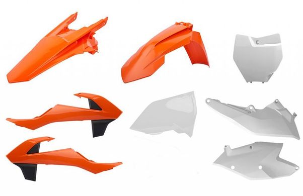Пластик Polisport MX kit - KTM (19-) [Orange/White], KTM 91071 фото