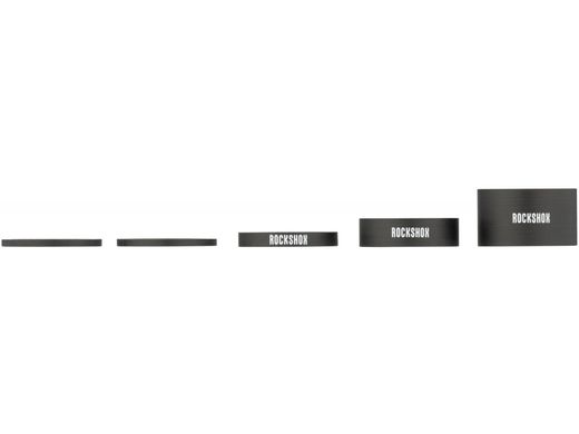 Проставки рульової колонки RockShox UD Carbon, Gloss White Logo (2.5mm x 2, 5mm x 1, 10mm x 1, 20mm x 1) (00.4318.036.001) 00.4318.036.001 фото