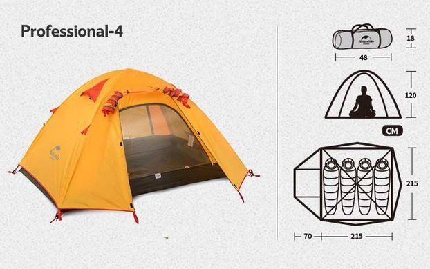 Намет Naturehike P-Series IIII (4-х місний) 210T 65D polyester Graphic NH18Z044-P green 6927595729687