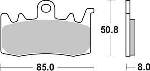 Гальмівні колодки SBS Track Days Front Brake Pads, Sinter 900RST