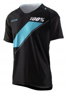 Вело джерсі Ride 100% Celium Jersey [Black/Cyan], L 41202-012-12