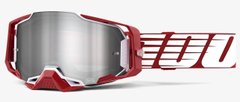 Мото маска 100% ARMEGA Goggle Oversized Deep Red - Flash Silver Lens- Mirror Lens 50721-261-02 фото