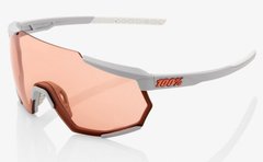Велосипедні окуляри Ride 100% Racetrap - Soft Tact Stone Grey - HiPER Coral Lens, Mirror Lens 61037-289-79 фото