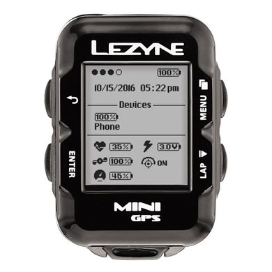 GPS компьютер Lezyne MINI GPS HR LOADED Черный Y13 4712805 987269 фото