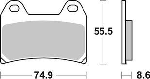 Гальмівні колодки SBS Track Days Front Brake Pads, Sinter 706RST