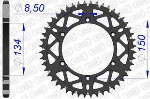 Зірка AFAM AL-Grooved Sprocket 520 - Kawasaki [Gun Metal], 50z 17206+50