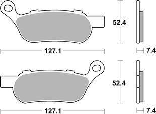 Гальмівні колодки SBS High Performance Rear Brake Pads, Sinter 854H.LS