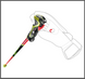 Палиці лижні Leki WCR TBS SL 3D fluorescent red-black-neonyellow 120 cm (650 67751 120)
