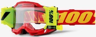 Мото маски 100% ACCURI 2 FORECAST Goggle Red - Clear Lens, Roll-Off 50017-00012