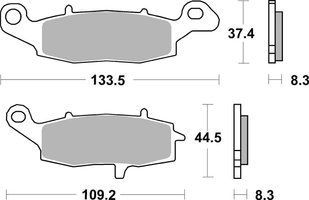 Гальмівні колодки SBS Standard Brake Pads, Ceramic 705HF