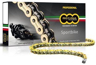Мото цепь Regina ZRP Chain - 520 [Gold], 520-110L / Seal Ring 135ZRP/009
