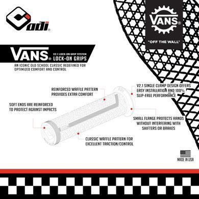 Грипси ODI Vans v2.1 Lock-On MTB Closed End 135mm Iridescent Purple/Oil Slick D33VNIP-OS
