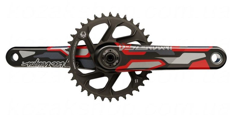 Шатуни TRUVATIV Descendant CoLab Troy Lee Designs Eagle All Downhill DUB83 12s 170 w Direct Mount 36t X-SYNC 2 CNC Chainring Red 00.6118.606.002 фото