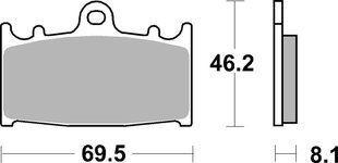 Тормозные колодки SBS Performance Front Brake Pads, Sinter 631HS