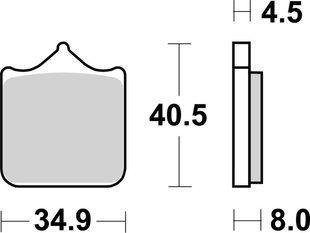 Гальмівні колодки SBS Performance Front Brake Pads, EVO Sinter 870HS