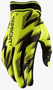 Перчатки 100% RIDEFIT Glove [Fluo Yellow], L (10) 10046-00028