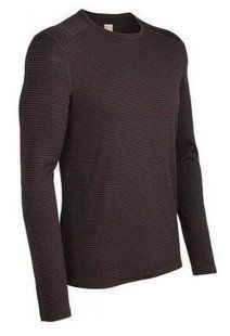 Термофутболка с длинным рукавом Icebreaker BF 200 Oasis LS Crewe MEN stripe walnut overdye S 100 809 J17 S