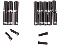 Комплект кінцевиків троса і сорочок SRAM Ferrule Kit 4mm (10) 5mm (6) Tips (4), чорний 00.7115.010.010 фото