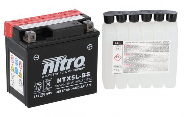 Акумулятор NITRO AGM Open Battery NTX5L-BS фото