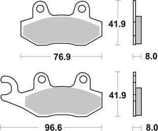 Гальмівні колодки SBS Performance Rear Brake Pads, Sinter 611LS