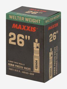 Камера Maxxis Welter Weight 26x1.5-2.5 (38/63-559) Presta 48 мм EIB00137000