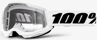 Детская мото маска 100% STRATA 2 Youth Goggle White - Clear Lens, Clear Lens 50031-00013