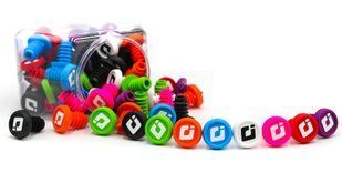 Баренди ODI small 2-Color Push-In Plugs Refill Pack - White w/ Black Logo F72PR-WH