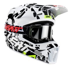 Шлем LEATT Helmet Moto 3.5 + Goggle [Zebra], XS 1023011200 фото