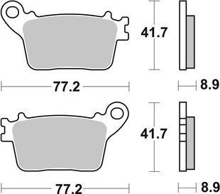 Тормозные колодки SBS Performance Rear Brake Pads, Sinter 834LS