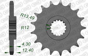 Зірка AFAM Shaft Sprocket 525, 17z 22801-17