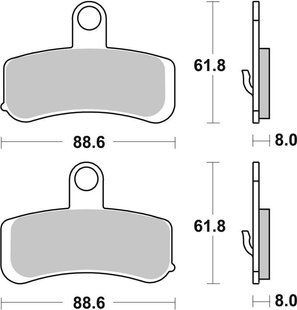 Тормозные колодки SBS High Power Brake Pads, Carbon 853H.CT