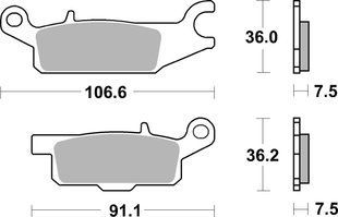 Гальмівні колодки SBS Sport Brake Pads, Sinter/Carbon 850SI