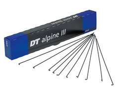 Спицы изогнутые DT Alpine III Standard 2.0/1.8/2.34 mm x 259mm (Чорний) х100шт SA3023259S0100 фото