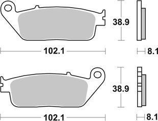 Гальмівні колодки SBS Standard Brake Pads, Ceramic 627HF